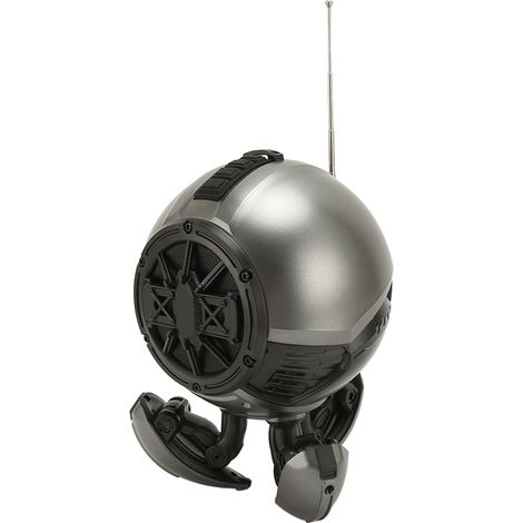 Enceinte Bluetooth multifonctionnelle et élégante avec son HiFi sans perte, lampe de respiration colorée et radio FM portable pour intérieur et extérieur (gris). (1/5)