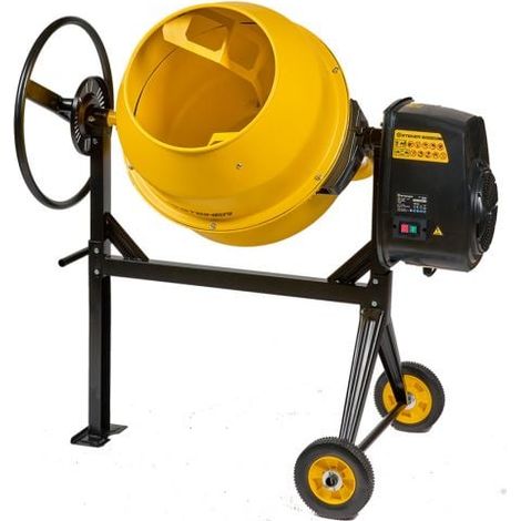 Steiner – Bétonnière électrique 550W 125L – Moteur à double ventilation IP45D – Malaxage rapide 26.6 tr/min – Cuve à fond soudé