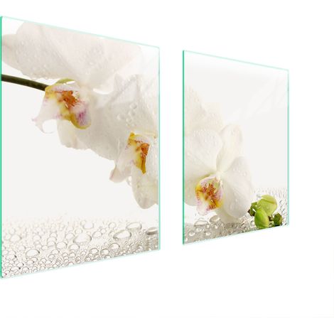 GLASSCHUTZPLATTE FÜR HERD 85x52 ORCHIDEE (1/5)