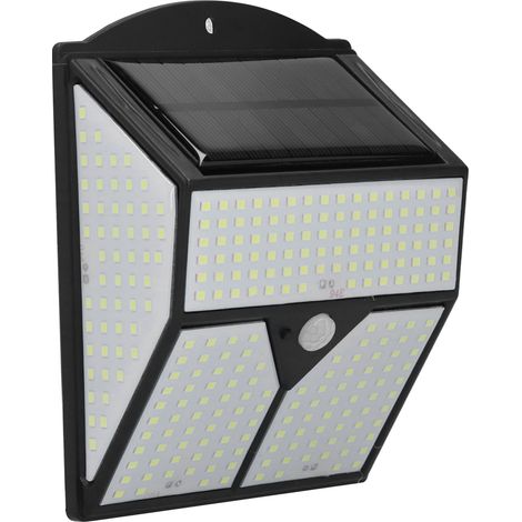 Lampe murale LED à détecteur de mouvement et à énergie solaire, pour avant-toit, porche ou équipement industriel (1/5)