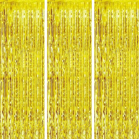 3 pièces d'accessoires de décoration de rideau de gland en fil métallique de 1 m x 2 m (1/2)