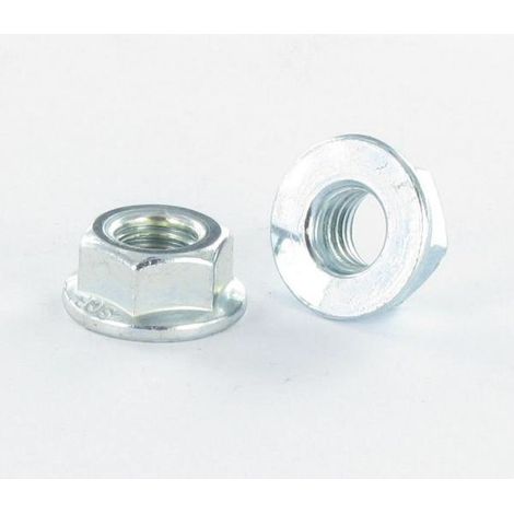 Ecrou Collerette Lisse M8 Acier zingué - 100 pièces