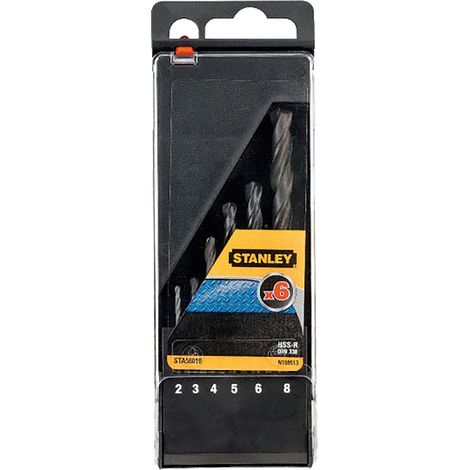PUNTA PER METALLO HSS-R IN SET set 6 pz (da mm 2 a 8) - STANLEY