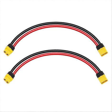 Lot de 2 câbles d'extension XT60 12AWG de 30 cm (1 pied) pour panneaux solaires (1/5)
