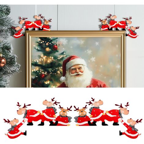 Decorazione per porta Ornamento Padre Alce, Decorazione per porta in legno - per casa, feste, bagno, ingresso esterno, matrimonio, vacanza, scuola (1/4)