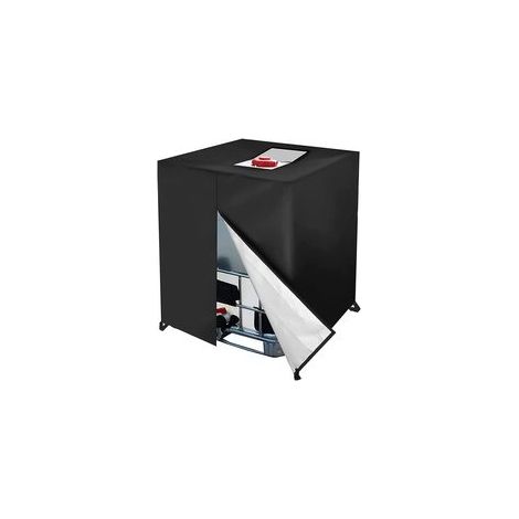 Housse pour cuve IBC 1000L, couverture anti-UV et anti-poussière 420D, avec fermeture éclair pour réservoir d'eau IBC (120 x 100 x 116 cm) (1/5)