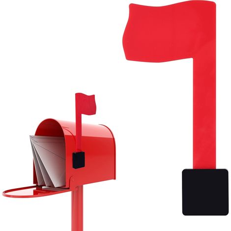 Drapeau boîte aux Lettres, Rouge Drapeau pour Boîte aux Lettres avec Tampons Adhésifs Double Face Étanche Drapeau de Remplacement pour Toutes Les Boîtes aux Lettres (1/5)