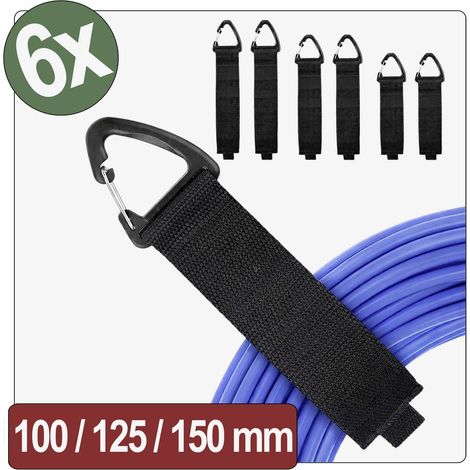 Quadrios 26CA802 Cintura in velcro (L x L) 330, 390, 480 mm, mm, mm x 38 mm Nero 6 pz.