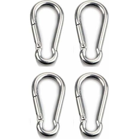 Bardusch-Mousqueton à fixation 4 pièces pour usage intensif, sports, chiens de verrouillage, hamac à balançoire, acier inoxydable 304, épaisseur 8 mm (1/3)