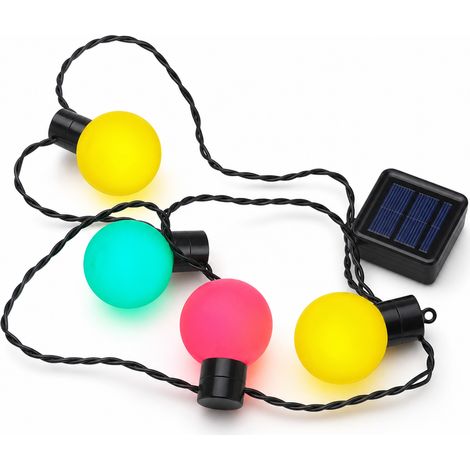 Guirlande LED basse tension 24 V, 20 ampoules globe lumière chaude pour tente et jardin (1/5)