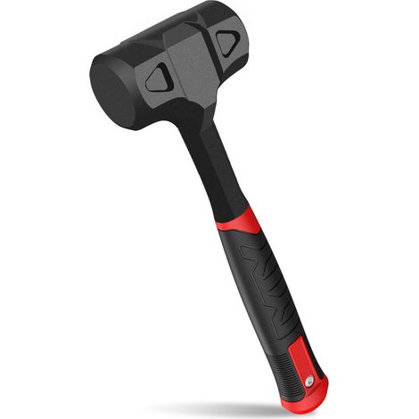 Marteau de soufflage mort, construction monobloc en acier au carbone forgé, marteau en PVC avec tête remplie de billes d'acier, poignée anti-vibration pour plus de précision et de contrôle (1/5)