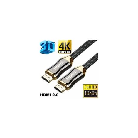 Cavo HDMI 4K da 2 m - Cavo HDMI 2.0 professionale in nylon intrecciato per Ultra HD 2160p, 4K, 3D e Full HD - Crezuo