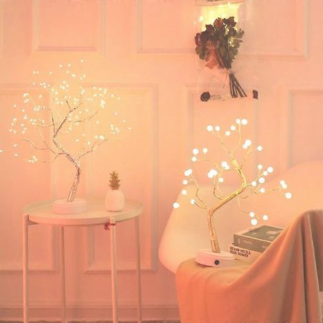 Guirlande lumineuse LED miniature sapin de Noël, lampe de table, cadeau féérique, décoration intérieure pour la maison et les enfants, décoration de Noël (1/5)