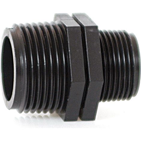 RACCORDO FILETTATO NIPPLO RIDOTTO PER TUBO IN POLIETILENE   mis. 3/4x1/2 100.00 pz
