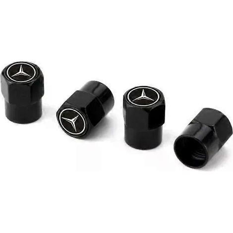 Bouchons de valve de pneu de voiture avec emblème et étui en métal, compatibles avec les modèles Mercedes-Benz Classe B/C/E/S et Classe A (C200L, GLC, GLE, CLA). Accessoires de style automobile. Coule (1/4)
