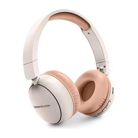 Auricular + mic energy headphones radio color radio fm bluetooth cream