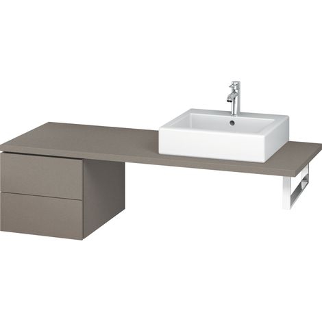Base Duravit L-Cube Base per console, larghezza 420 mm, profondità 547 mm, 2 cassetti, colorazione: Terra Opaco - LC583601414 (1/4)