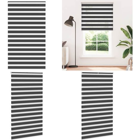 vidaXL Zebrarollo Schwarz 125x230 cm Stoffbreite 120,9 cm Polyester (1/5)