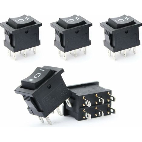 5PCS Boat Rocker Switch on Off on for Car Auto Boat Household Appliances 3 Position 6 Pins (1/5)