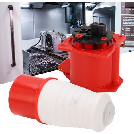 Industriesteckdosen-Set 32A, staubdicht, explosionsgeschützt und wasserdicht + Einbausteckdose: Drehstrom, 4-polig, 32A Wechselstrom 380V-415V (1/5)