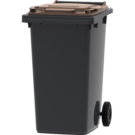 Conteneur poubelle d'extérieur 240L – PEHD recyclé – 2 roues Ø 200mm – Couvercle avec poignées – Certification EN 840 – ESE