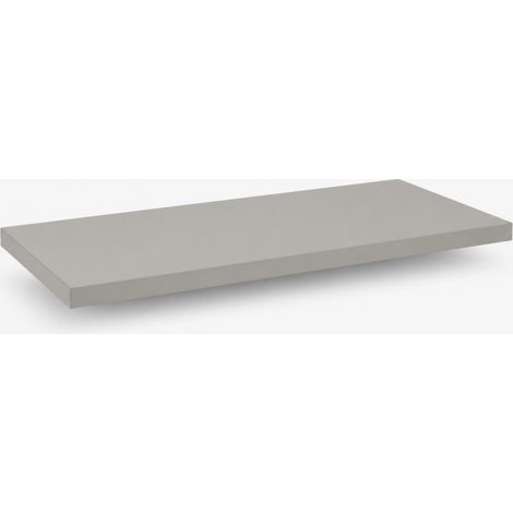 Estante de Pared, Estante Suspendido, Fijación Oculta, Balda de Pared, Kit de Tacos Incluido, Gris Topo, 50x23x1,8 cm (1/4)