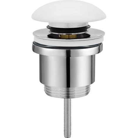 Piletta di scarico click clack universale bianco opaco con e senza troppopieno (1/5)
