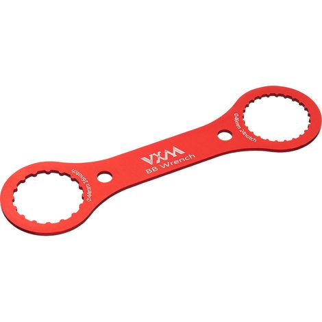 Clé creuse rouge BB44-46 Clé pour boîtier de pédalier de vélo VXM en alliage d'aluminium DUB/BB44 46, outil de démontage de plateau creux monobloc (1/5)