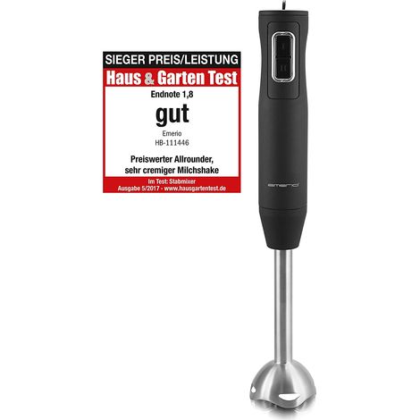 EMERIO HB-111446 Mixeur plongeant 250 W noir, acier inoxydable