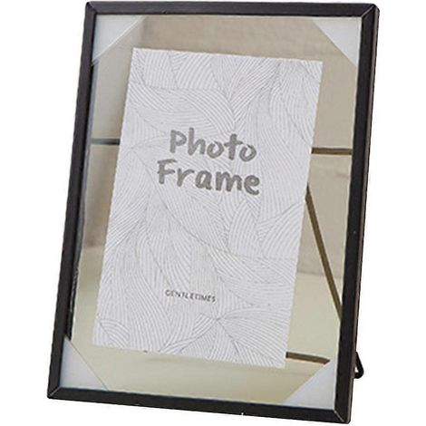 Dekoratives Glas-Fotodisplay für Trockenblumen, Metallposter, ideal für Schlafzimmer, Büro und Schreibtisch – Geschenkidee-M Black (1/5)