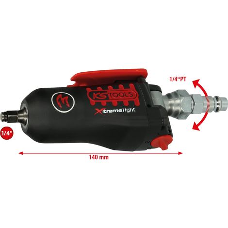 KS Tools 1/4 MONSTER Xtremelight Mini-Druckluft-Schlagschrauber mit Umschaltwippe, 108 Nm