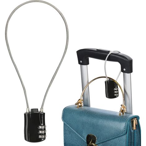 Cadenas à Combinaison 3 Chiffres - Câble en Acier de 3 mm - Pour Valises Boîte à Outils Casque Bagages - 1 Pièce (1/5)