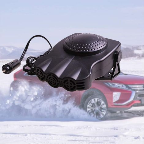 Calefactor portátil para coche de 12 V, ventilador desempañador de parabrisas de 150 W, bajo nivel de ruido, calentamiento/enfriamiento rápido, se conecta al encendedor del coche, color negro. (1/5)