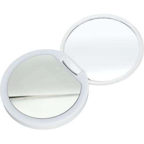 Miroir UV intelligent portable avec éclairage LED, idéal pour les voyages. Miroir de maquillage et de protection solaire intégré, parfait pour les voyages. (1/5)