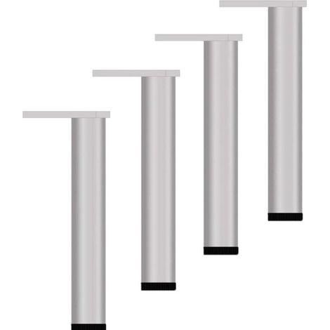 4 Pieds Meubles Reglables 30cm Argent pour Table Armoire (1/4)