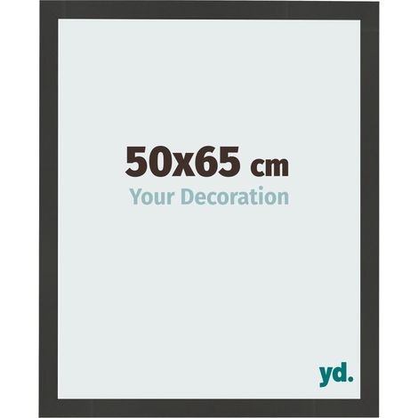 yd. - Cadre photo 50x65 - Noir Grain de Bois - MDF - Bologna (1/5)