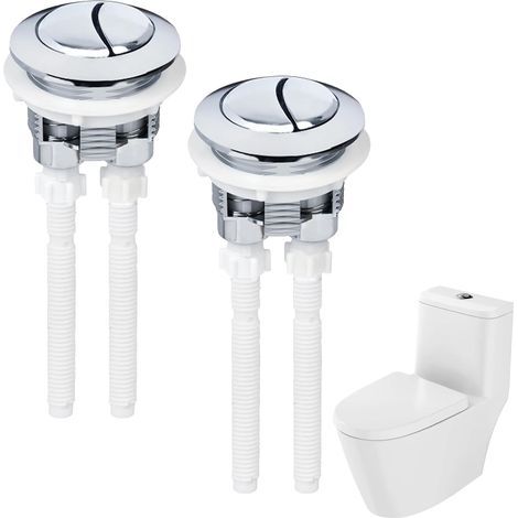 2-teiliger 38-mm-Doppelspülknopf, Doppelsteuer-Spülkasten, 112-mm-verstellbare Spülstange, für Standardtoiletten (1/5)