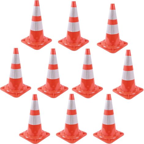 10x Verkehrskegel Warnleitkegel Verkehrsleitkegel Leitkegel Markierungskegel Pylone Warnkegel (1/5)