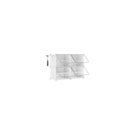 Mueble interior songmics modular 4 compartimentos 83x63 cm