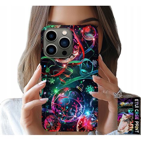 Custodia per iPhone 14 PRO - Palline di Natale, albero di Natale, custodia + lamina (1/5)
