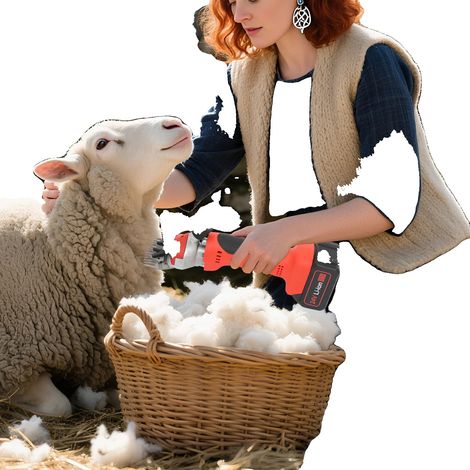 Tondeuses à moutons sans fil, moteur de 550W, vitesse de 3000 RPM, tête de coupe à 13 dents, batterie lithium rechargeable, matériaux en PVC et alliage durables (1/5)