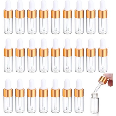 Leere Tropffläschchen für ätherische Öle, Parfums und Duftstoffe (5 ml, 25er-Packung) – Transparent (1/5)
