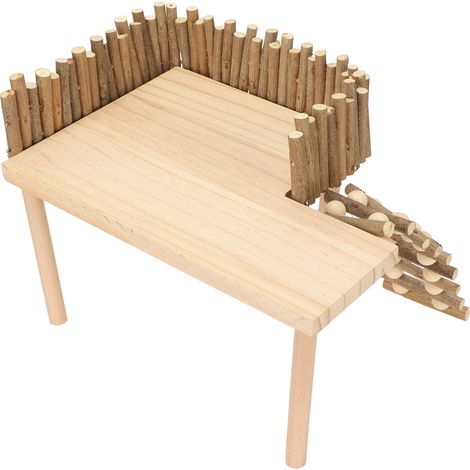 Plateforme d'escalade décorative en bois pour petits animaux de compagnie avec échelle, idéale pour les hamsters et les planeurs de sucre Golden Bear. (1/5)