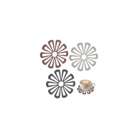 Salvamanteles, juego de 3, resistentes al calor, antideslizantes y decorativos, con estampado multicolor de flores de ciruelo, fáciles de limpiar - Crezuo