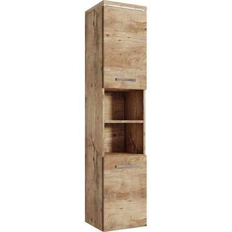 Badezimmer Schrank Paso 160cm Eiche Kastanie – Regal Schrank Hoc (1/5)