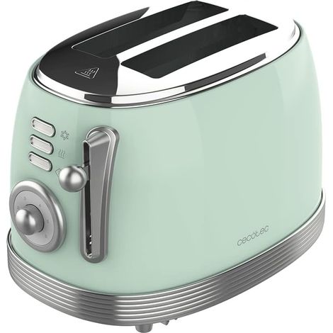 Grille-Pain Vintage - 2 Fentes - Acier Inoxydable - 850W - Vert (1/5)