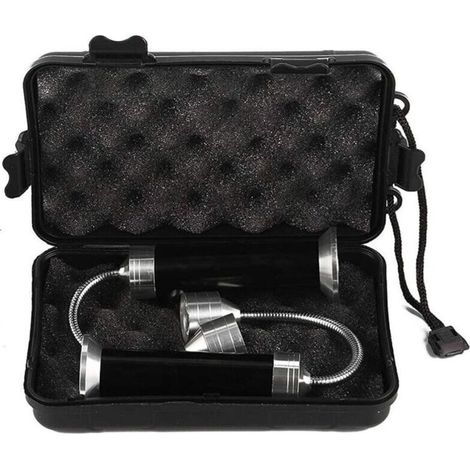 royaluxe - Lampe pour Barbecue Lot de 2 Lumières LED de Gril BBQ avec Base magnétique Rotation à 360 Degrés Flexible Réglable pour Barbecue. Camping. Fête. Extérieur (1/5)
