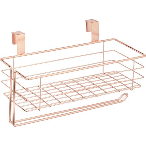 Cestino appeso per cucina porta spezie 18 x 31 x 17 cm in ferro verniciato bianco 130008847