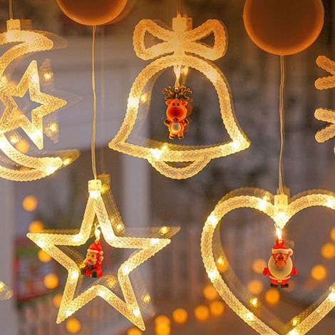 6 Décoration de Noël, PVC, Jaune, Suspension, Fenêtre, Sapin, Intérieur (1/5)
