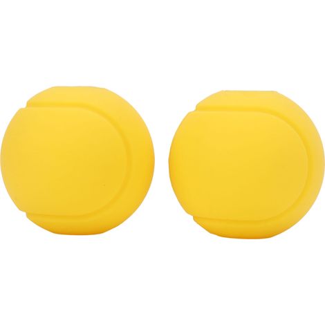 1 paire de poignées antidérapantes plus épaisses pour haltères, rondes, pour haltères et musculation (jaune). (1/5)